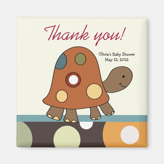 Laguna Turtle Baby Shower Favour Magnet (Front)