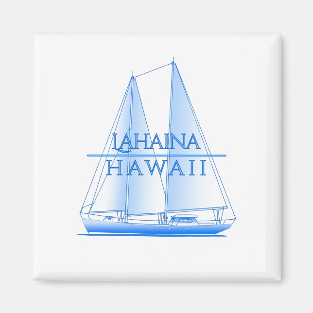 Lahaina Coastal Nautical Sailing Sailor Magnet (Front)