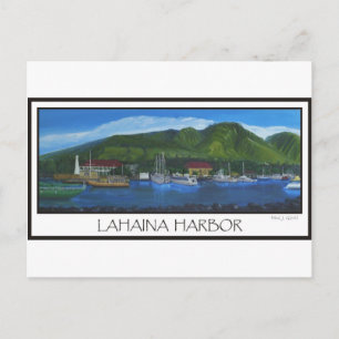 Lahaina harbour postcard