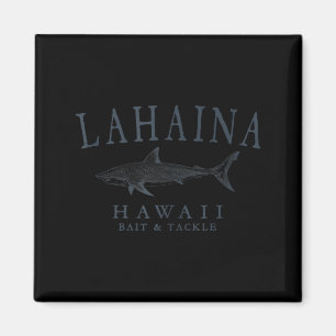 Lahaina hawaii shark vintage slate art fishing magnet