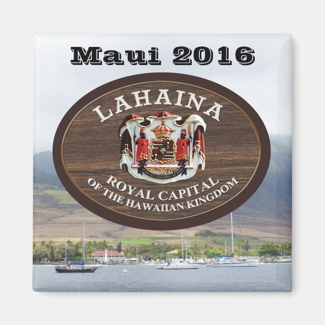 Lahaina, Maui (customisable) Magnet (Front)