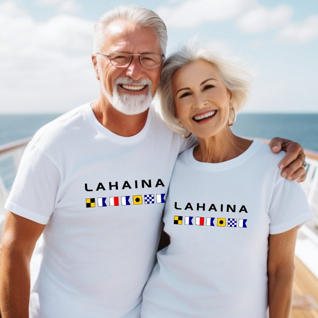 Lahaina Maui Nautical Maritime Signal Flags Adult  T-Shirt (Creator Uploaded)