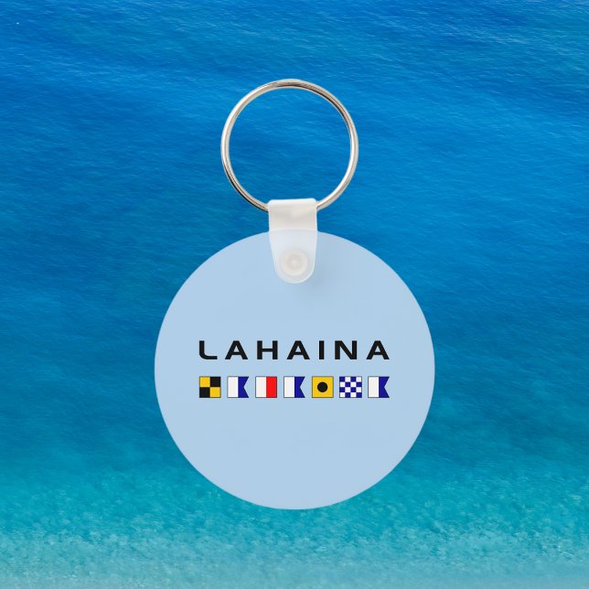 Lahaina Maui Nautical Maritime Signal Flags Key Ring (Creator Uploaded)