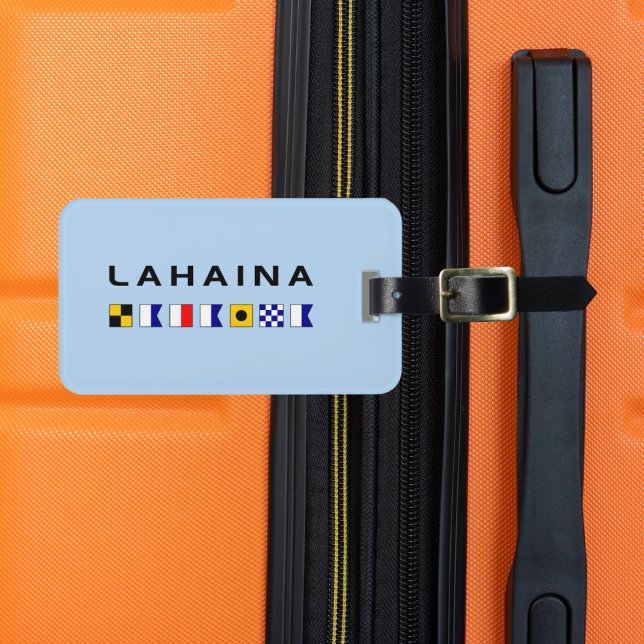 Lahaina Maui Nautical Maritime Signal Flags Luggage Tag (Creator Uploaded)