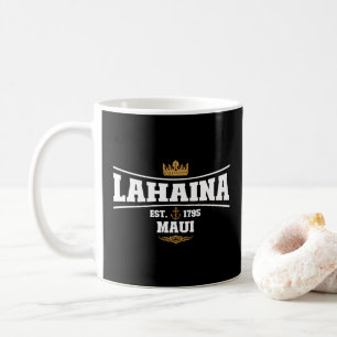 Lahaina Maui Vintage Boat Anchor Flag 1795 Gifts Coffee Mug