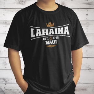 Lahaina Maui Vintage Boat Anchor Flag 1795 Gifts T-Shirt