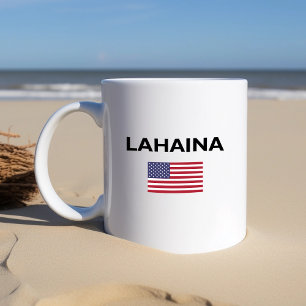 Lahaina USA American Flag Light-Colour Coffee Mug