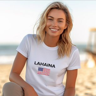 Lahaina USA American Flag Light-Colour T-Shirt
