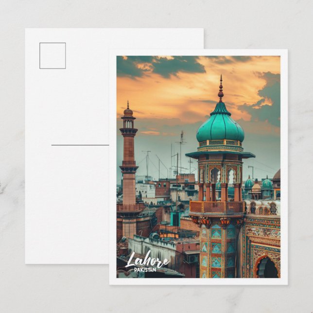 Lahore Pakistan Art travel famous place Postcard (Front/Back)