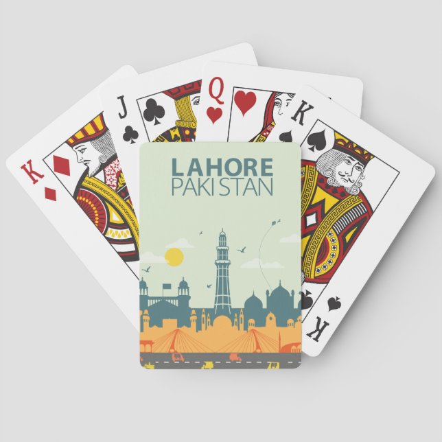 Lahore - Pakistan Playing Cards (Back)