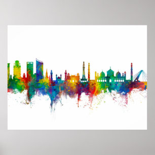 Lahore Pakistan Skyline Poster