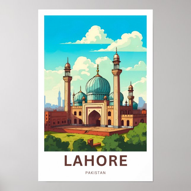 Lahore Pakistan Travel Print (Front)