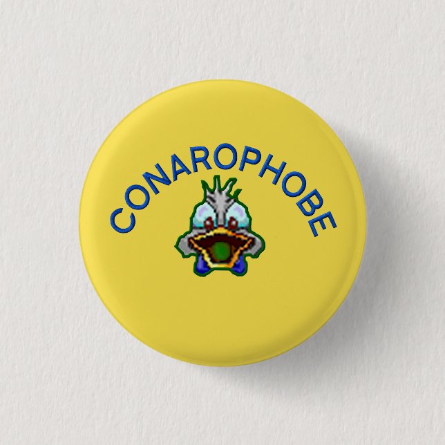 laic conarophobe 3 cm round badge (Front)