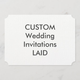 LAID 100lb 7"x 5" Ticket Shape Wedding Invitations
