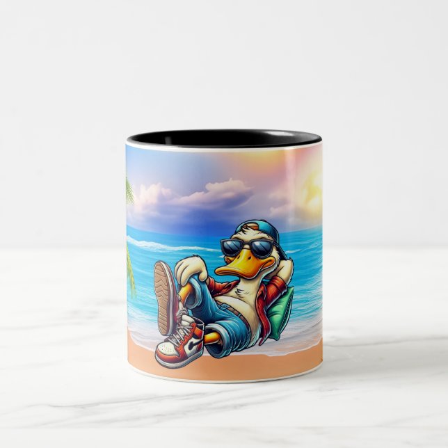 Laid Back Beaching Duck Mug (Center)