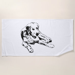 Laid-Back Golden Lines Beach Towel