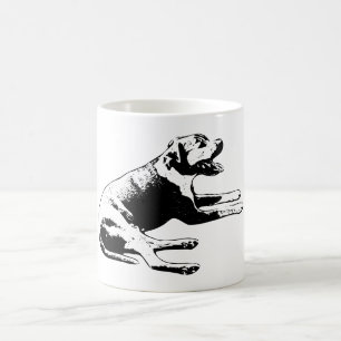 Laid-Back Grin—Pitbull Mix Side Portrait Coffee Mug