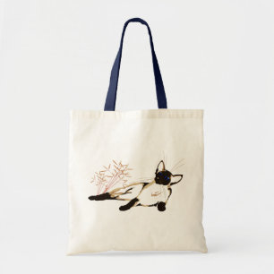 Laid Back Siamese with Leaves Bag