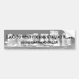 LAID TO REST MEANS STAY AT REST BUMPER STICKER
