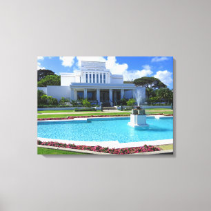 Laie, Hawaii Mormon Temple Canvas Print