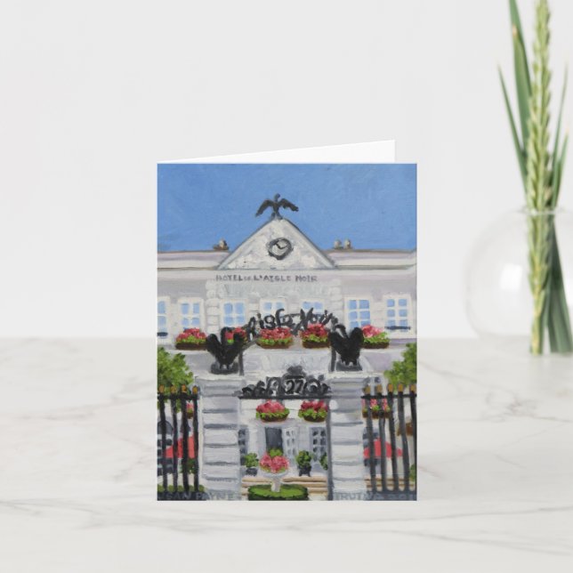 L'Aigle Noir Hotel:Fontainebleau FRANCE Card (Front)