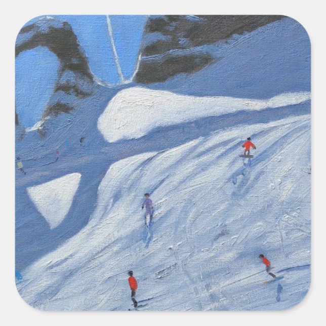L'aiguille Percee Tignes 2009 Square Sticker (Front)