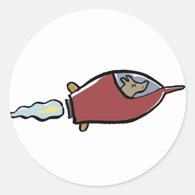 laika classic round sticker (Front)