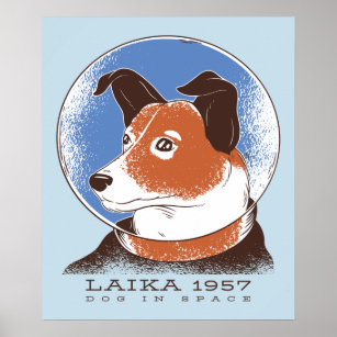 Laika Soviet Space Dog 1957 Poster