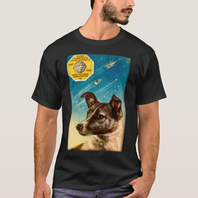 Laika The Sputnik 2 Russian Space Dog T-Shirt (Front)