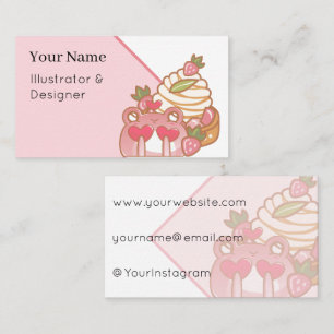 Laila and her Strawberry Parfait Business Card
