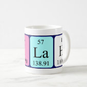 Lailah periodic table name mug (Front Right)