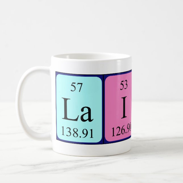 Lailah periodic table name mug (Left)