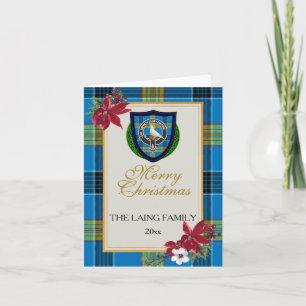 Laing Scottish Clan Tartan & Crest Card
