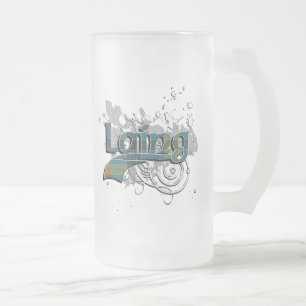 Laing Tartan Grunge Frosted Glass Beer Mug