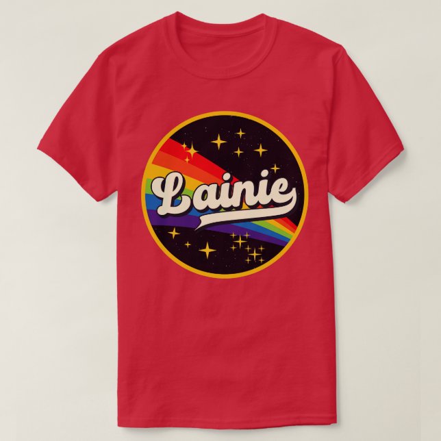 Lainie Rainbow In Space Vintage Style T-Shirt (Design Front)