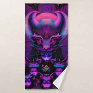 Lair of the New Bat Girls Goth Halloween Bath Towel