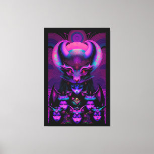 Lair of the New Bat Girls Goth Halloween Canvas Print
