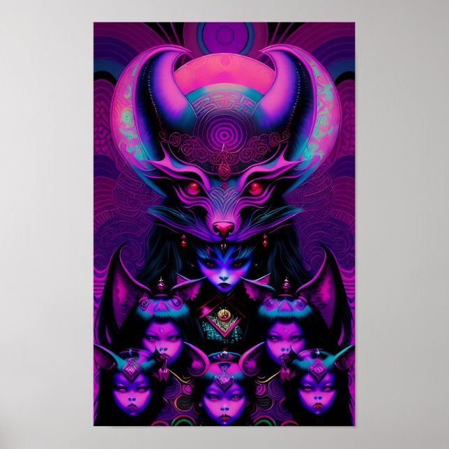 Lair of the New Bat Girls Goth Halloween Poster (Front)