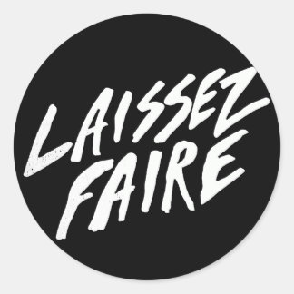 LAISSEZ FAIRE CLASSIC ROUND STICKER
