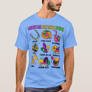 Laissez Les Bon Temps Rouler Faux Embroidery Sequi T-Shirt