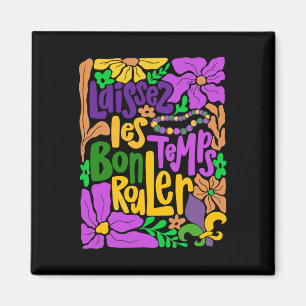 Laissez Les Bon Temps Rouler Mardi Gras Beads Boho Magnet