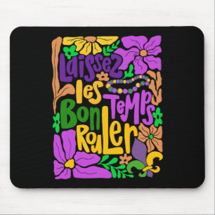 Laissez Les Bon Temps Rouler Mardi Gras Beads Boho Mouse Mat