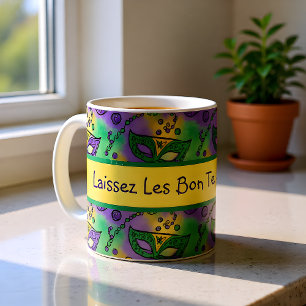 Laissez Les Bon Temps Rouler Mardi Gras Masks Coffee Mug
