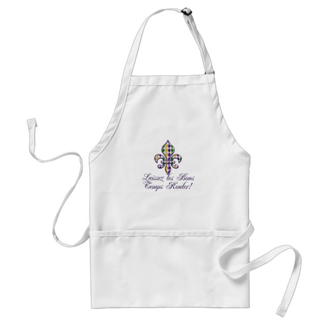 Laissez les Bons Temps Rouler Mardi Gras Fleur d2 Standard Apron (Front)