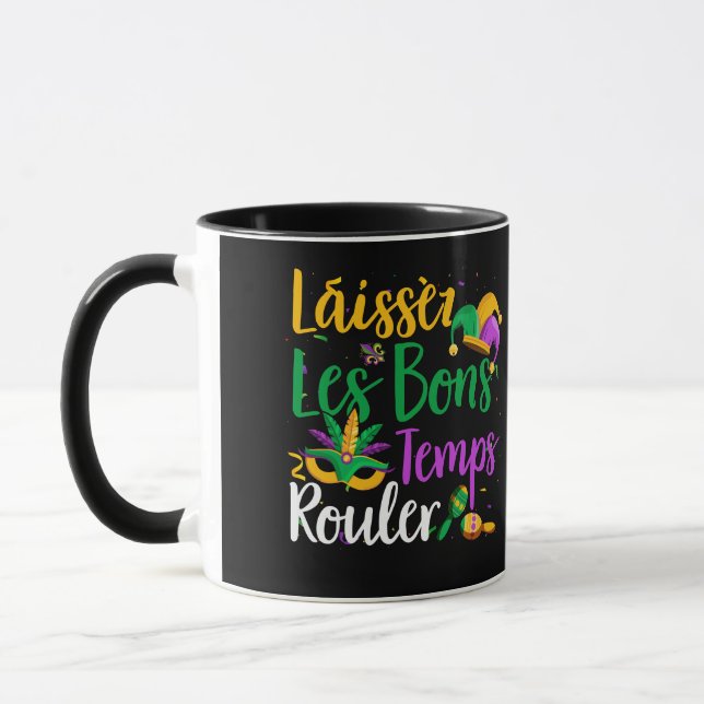 Laissez Les Bons Temps Rouler Mardi Gras Mug (Left)