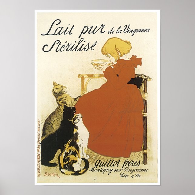 Lait pur de la Vingeanne Sterilise Ad - Child with Poster (Front)