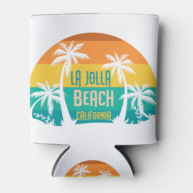 LaJolla Beach Retro Can Cooler (Front)