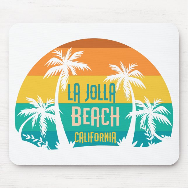 LaJolla Beach Retro Mouse Mat (Front)