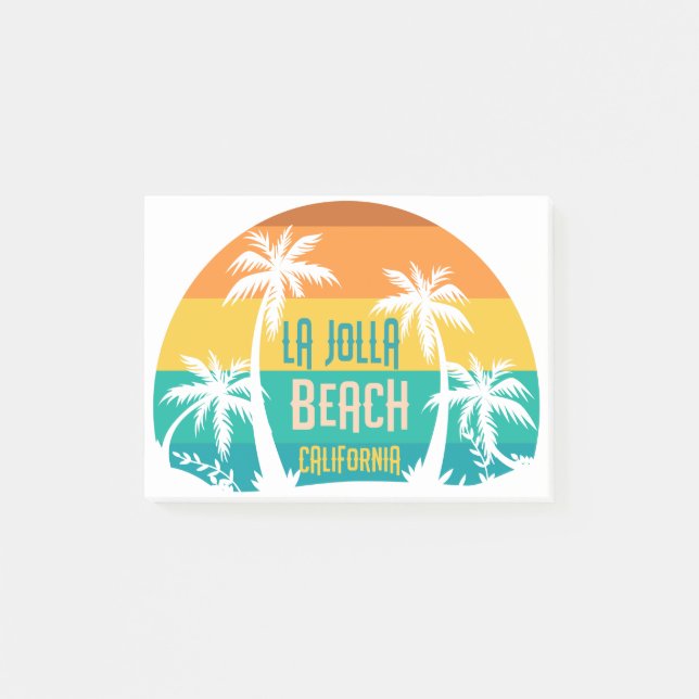 LaJolla Beach Retro Post-it Notes (Front)