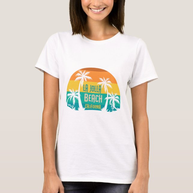 LaJolla Beach Retro T-Shirt (Front)